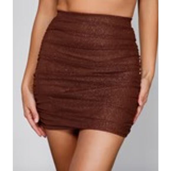 Women's Windsor Go For The Glow Glitter Mini Skirt Size Small - Picture 1 of 15
